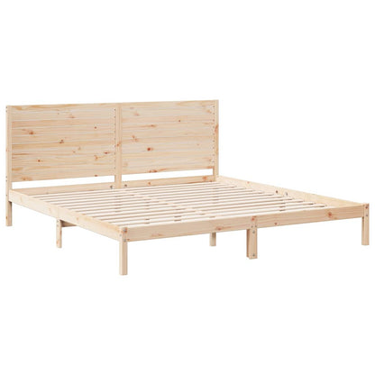 Prodloužený Rám Postele Bez Matrace 180 X 210 Cm Masivní Dřevo