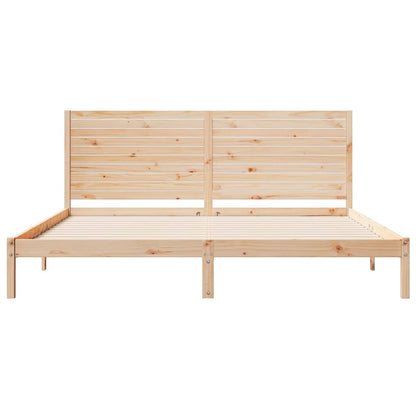 Prodloužený Rám Postele Bez Matrace 180 X 210 Cm Masivní Dřevo