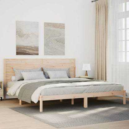 Prodloužený Rám Postele Bez Matrace 180 X 210 Cm Masivní Dřevo
