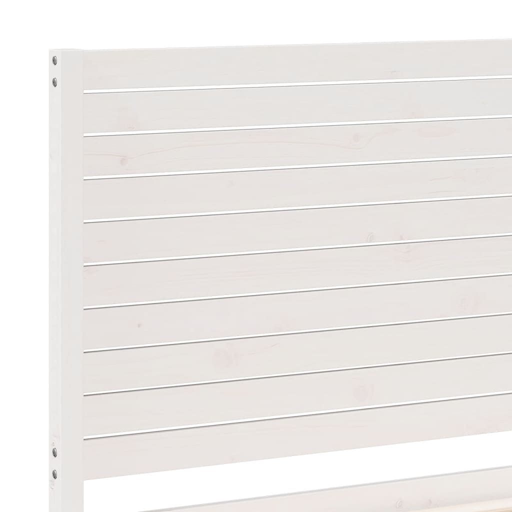 Prodloužený Rám Postele Bez Matrace Bílý 180 X 210 Cm Masiv