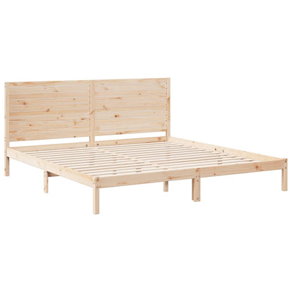 Prodloužený Rám Postele Bez Matrace 180 X 220 Cm Masivní Dřevo