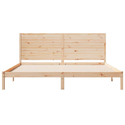 Prodloužený Rám Postele Bez Matrace 180 X 220 Cm Masivní Dřevo