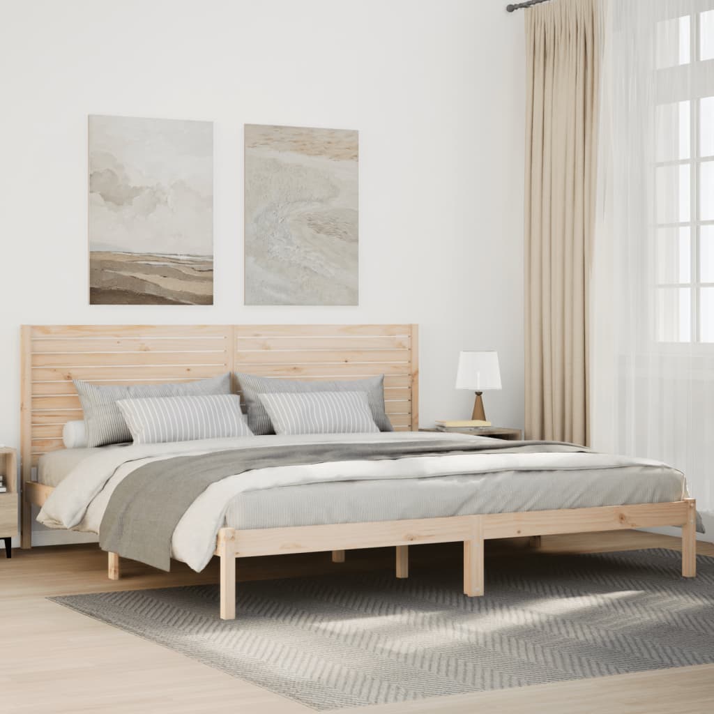 Prodloužený Rám Postele Bez Matrace 180 X 220 Cm Masivní Dřevo