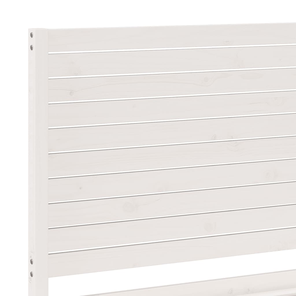 Prodloužený Rám Postele Bez Matrace Bílý 180 X 220 Cm Masiv
