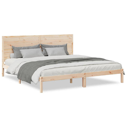 Prodloužený Rám Postele Bez Matrace 200 X 220 Cm Masivní Dřevo