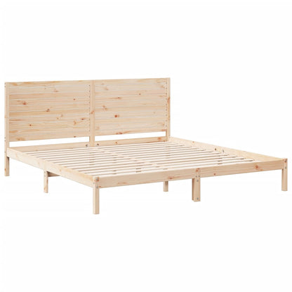 Prodloužený Rám Postele Bez Matrace 200 X 220 Cm Masivní Dřevo