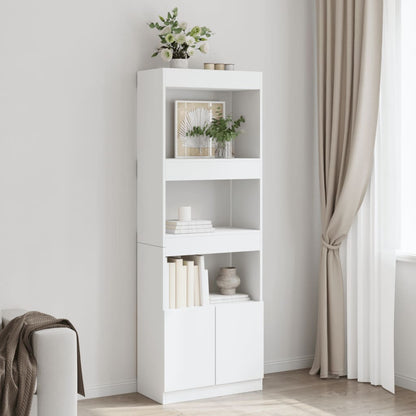 Skříň Highboard 63 X 33 X Kompozitní Dřevo Bílá