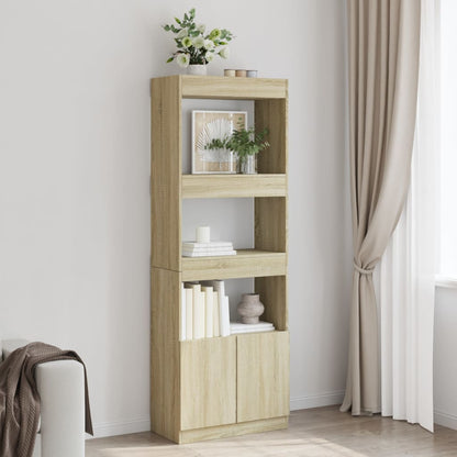Skříň Highboard 63 X 33 X Kompozitní Dřevo Dub Sonoma
