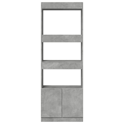 Skříň Highboard Betonově Šedá 63 X 33 X 180 Cm Kompozitní Dřevo