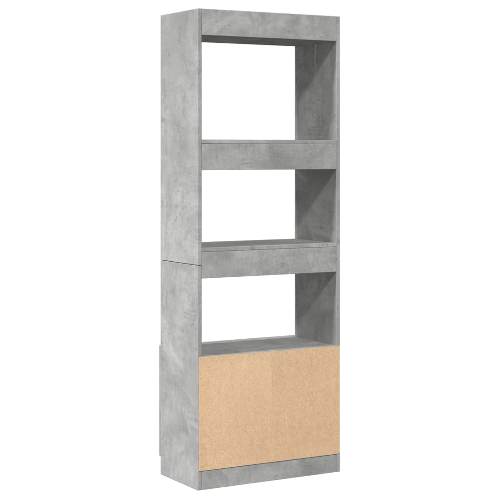 Skříň Highboard Betonově Šedá 63 X 33 X 180 Cm Kompozitní Dřevo