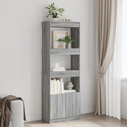Skříň Highboard Šedá Sonoma 63 X 33 X Kompozitní Dřevo Šedá Sonoma