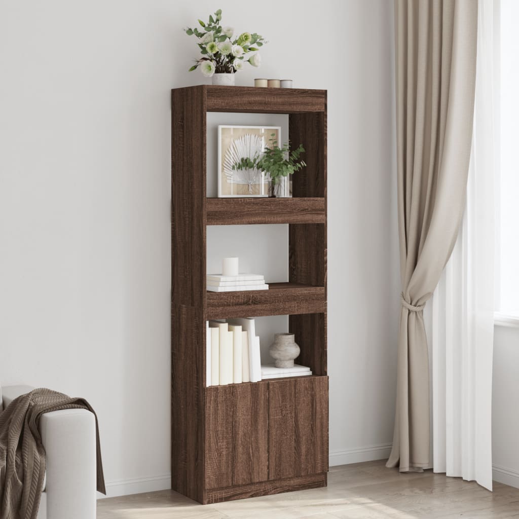 Skříň Highboard 92 X 33 X Kompozitní Dřevo Hnědý Dub