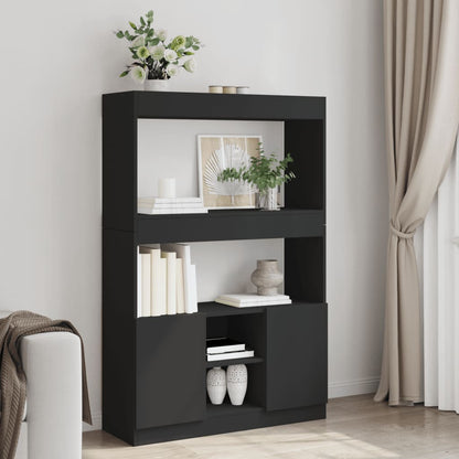 Skříň Highboard Černá 63 X 33 X Kompozitní Dřevo Černá