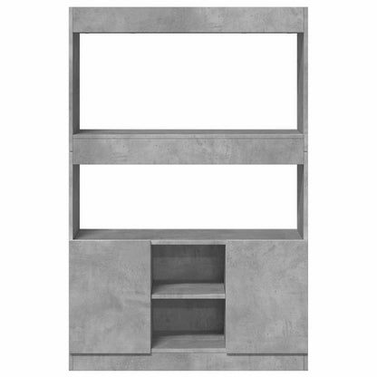 Skříň Highboard Betonově Šedá 92 X 33 X 140 Cm Kompozitní Dřevo