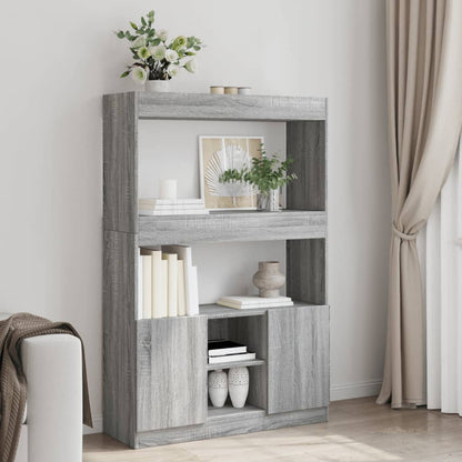 Skříň Highboard Šedá Sonoma 63 X 33 X Kompozitní Dřevo Šedá Sonoma