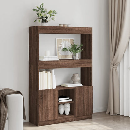 Skříň Highboard 92 X 33 X Kompozitní Dřevo Hnědý Dub