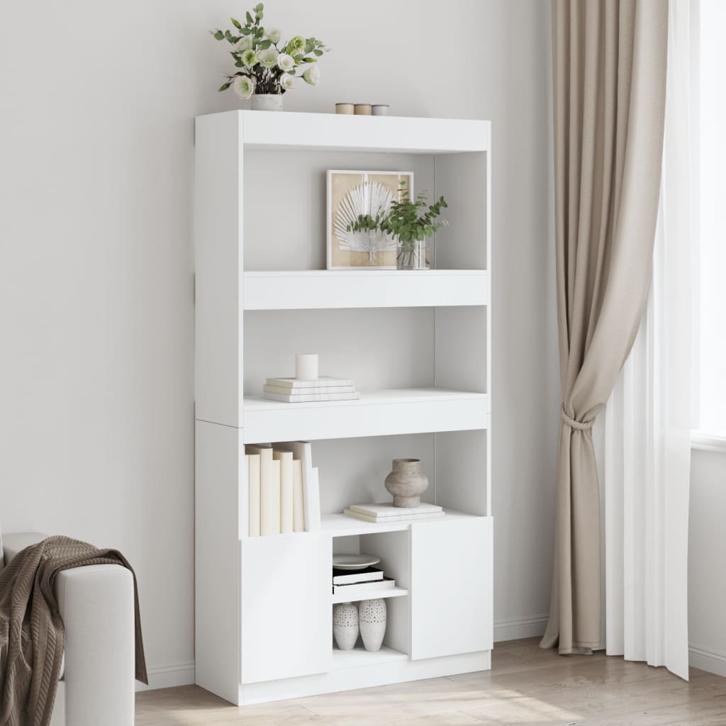 Skříň Highboard 63 X 33 X Kompozitní Dřevo Bílá