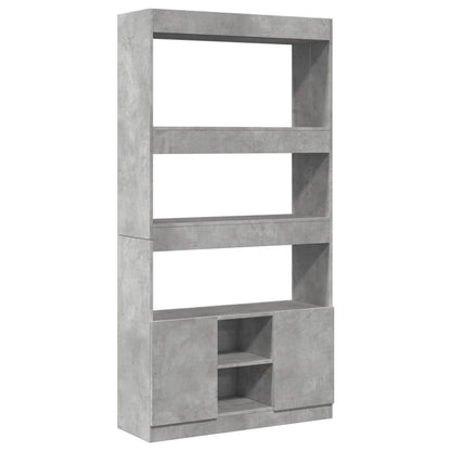 Skříň Highboard Betonově Šedá 92 X 33 X 180 Cm Kompozitní Dřevo