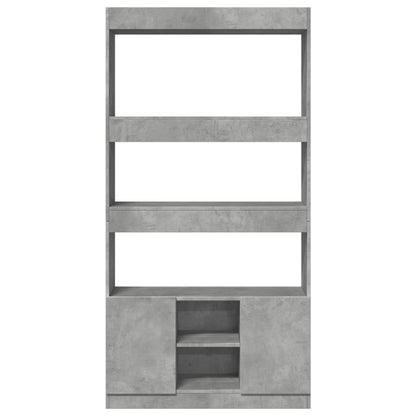 Skříň Highboard Betonově Šedá 92 X 33 X 180 Cm Kompozitní Dřevo