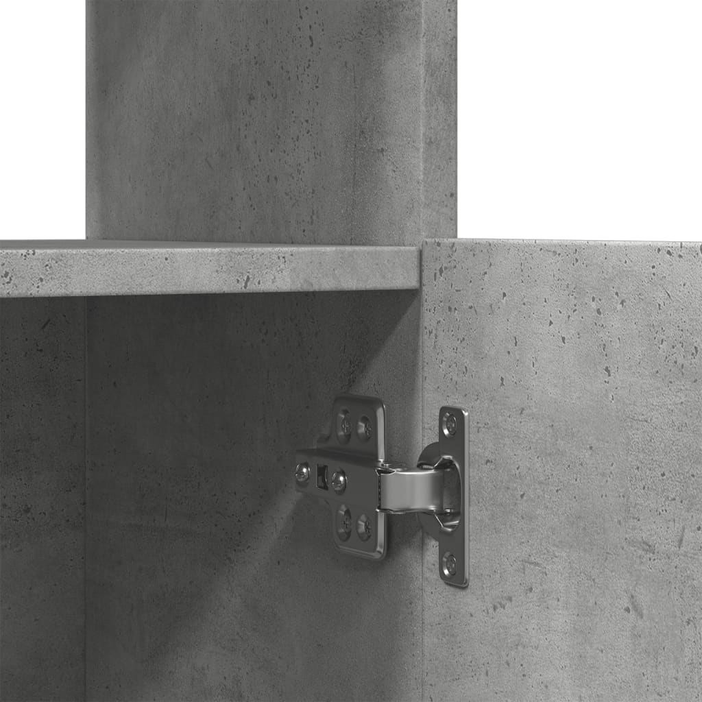 Skříň Highboard Betonově Šedá 92 X 33 X 180 Cm Kompozitní Dřevo