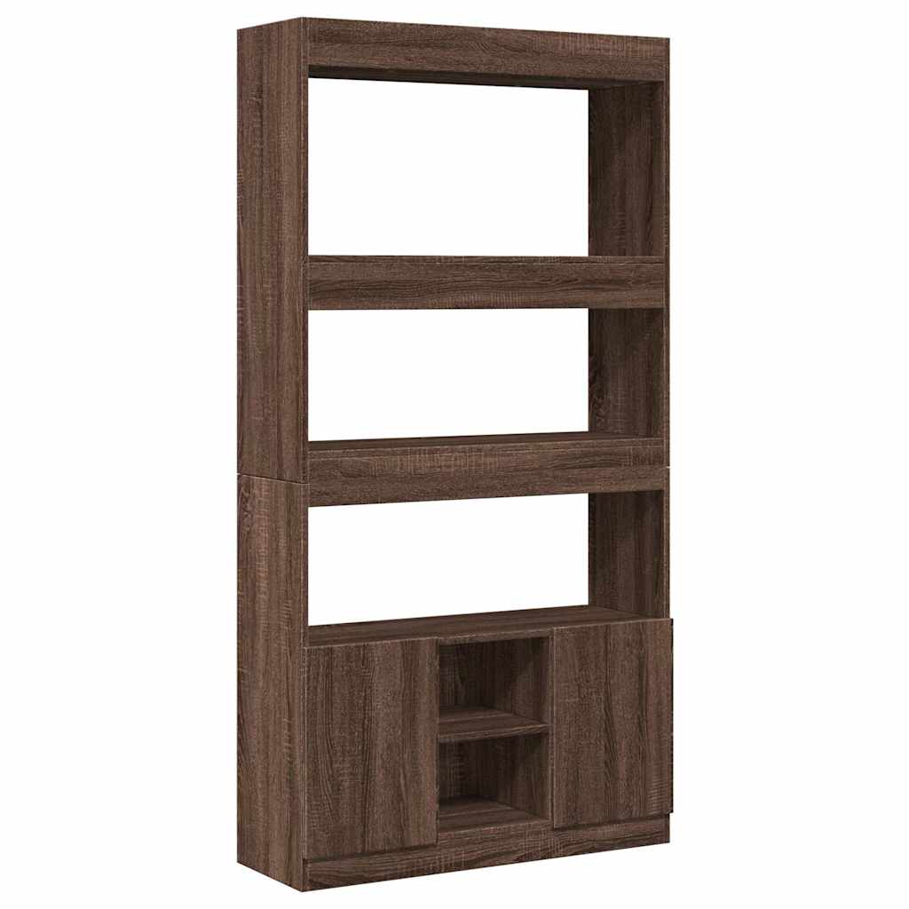 Skříň Highboard 92 X 33 X Kompozitní Dřevo Hnědý Dub