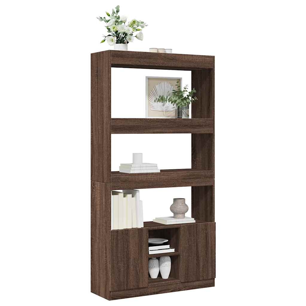 Skříň Highboard 92 X 33 X Kompozitní Dřevo Hnědý Dub