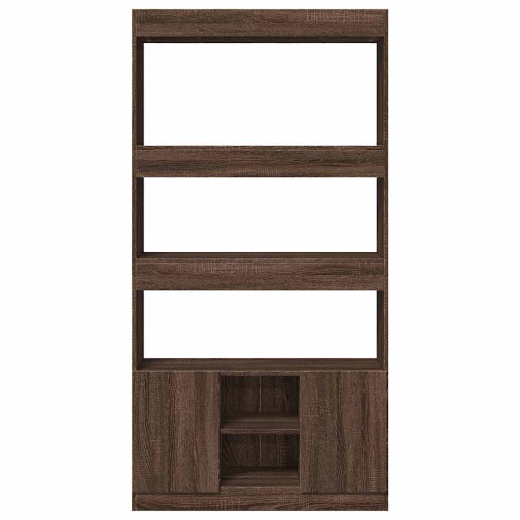 Skříň Highboard 92 X 33 X Kompozitní Dřevo Hnědý Dub