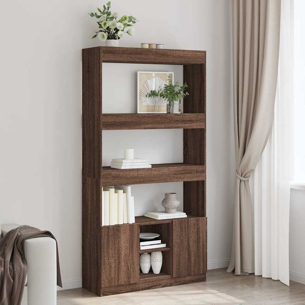 Skříň Highboard 92 X 33 X Kompozitní Dřevo Hnědý Dub