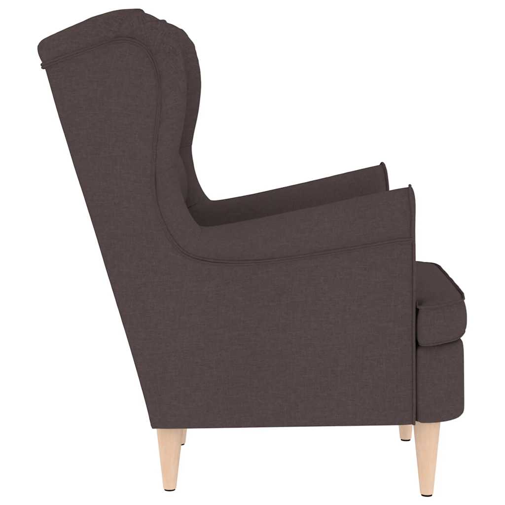 Křeslo Tmavě Hnědé 74 X 84 X 100 Cm Textil
