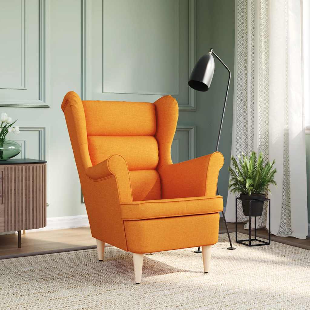 Křeslo Tmavě Žluté 74 X 84 X 100 Cm Textil