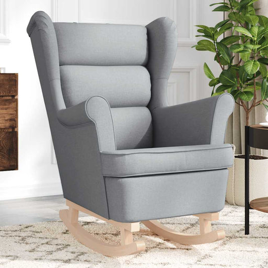 Houpací Křeslo Světle Šedé 74 X 90 X 102 Cm Textil