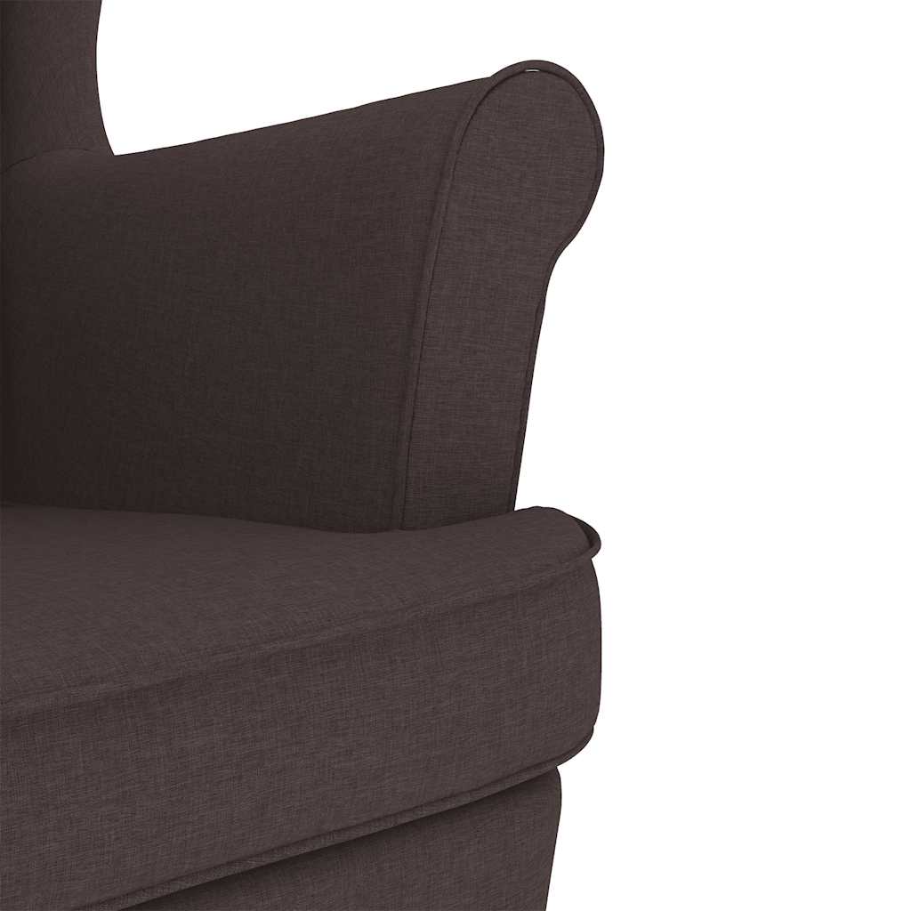 Houpací Křeslo Tmavě Hnědé 74 X 90 X 102 Cm Textil