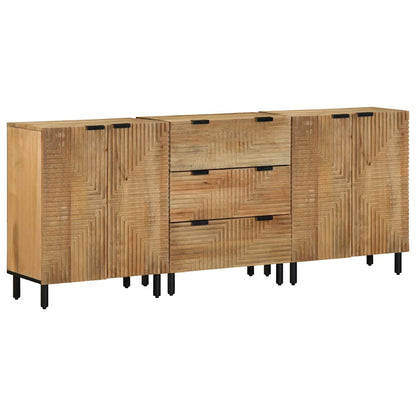 Sestava Komody 3 Ks 180 X 33 X 75 Cm Masivní Akátové Dřevo