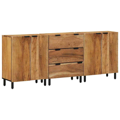 Sestava Komody 3 Ks 180 X 33 X 75 Cm Masivní Akátové Dřevo