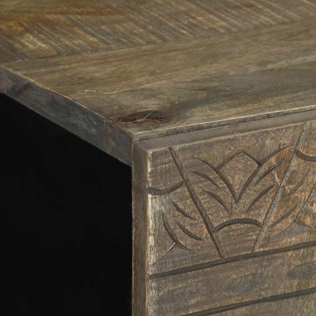 2Dílná Koupelnová Sestava Masivní Mangovníkové Dřevo Černá