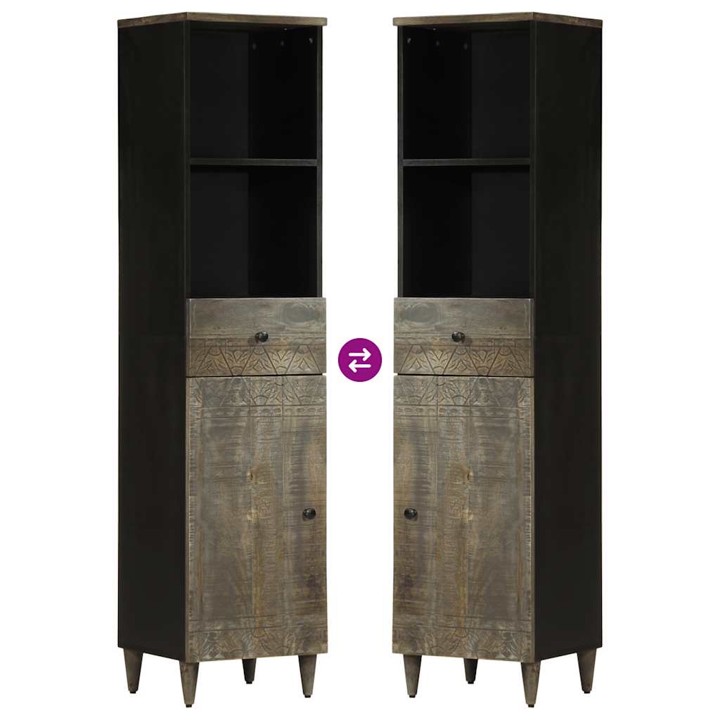 3Dílná Koupelnová Sestava Masivní Mangovníkové Dřevo