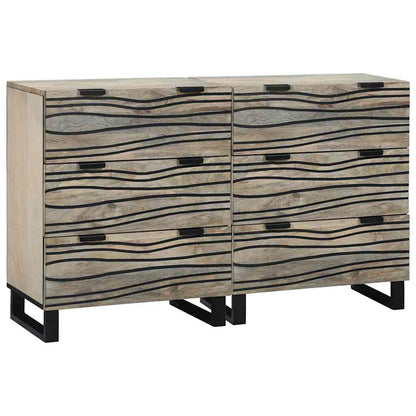 Sestava Komody 2 Ks 120 X 33 X 75 Cm Masivní Mangové Dřevo