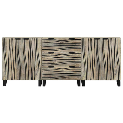 Sestava Komody 3 Ks 180 X 33 X 75 Cm Masivní Mangové Dřevo