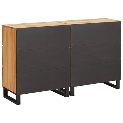 Servírovací Skříň 2 Ks 60 X 33 X 75 Cm Masivní Mangové Dřevo