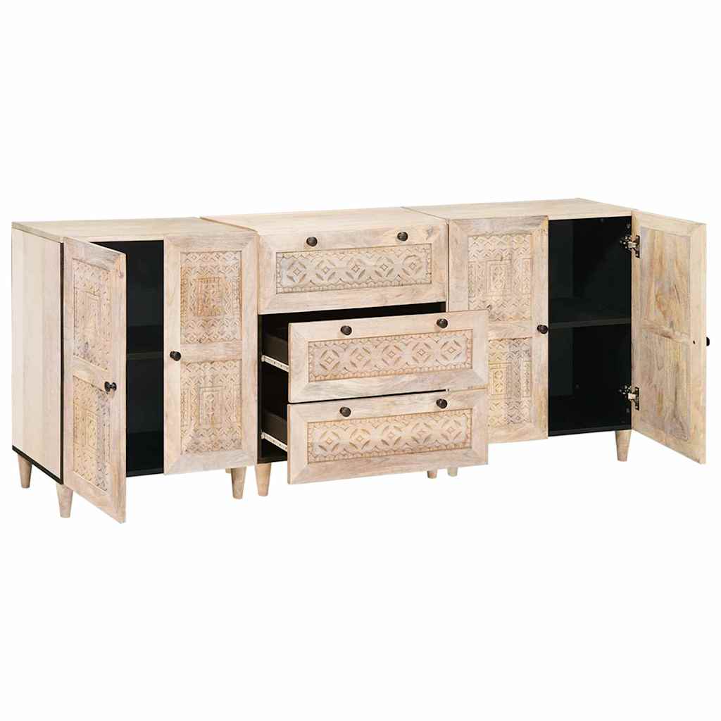 Servírovací Skříň 3 Ks 180 X 33,5 X 75 Cm Bílá