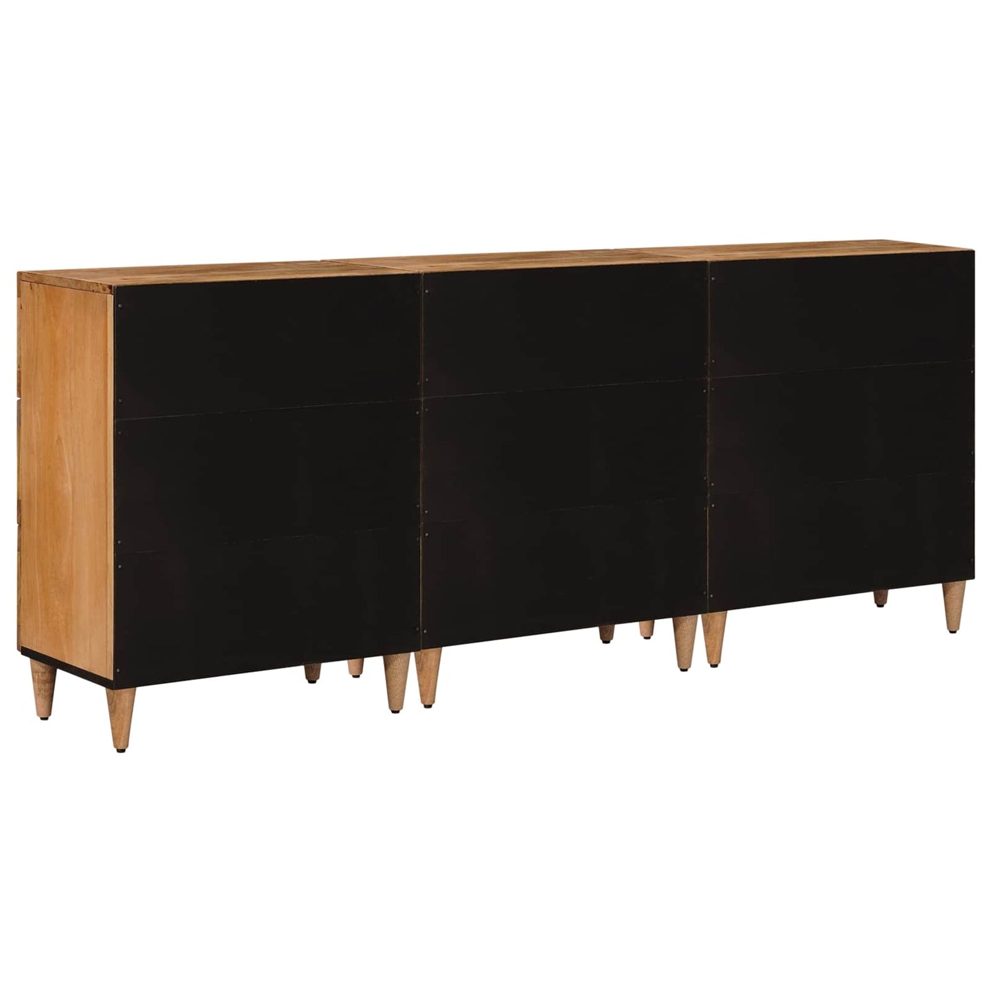 Servírovací Skříň 3 Ks 60 X 33,5 X 75 Cm Masivní Mangové Dřevo