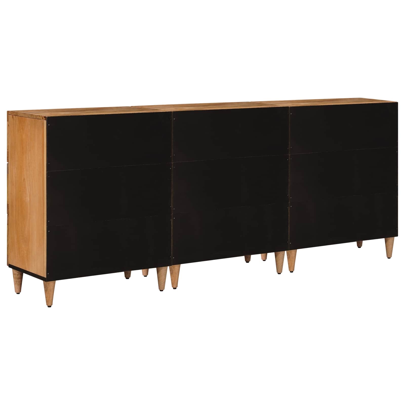 Servírovací Skříň 3 Ks 60 X 33,5 X 75 Cm Masivní Mangové Dřevo