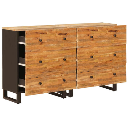 Servírovací Skříň 2 Ks 60 X 33 X 75 Cm Masivní Mangové Dřevo