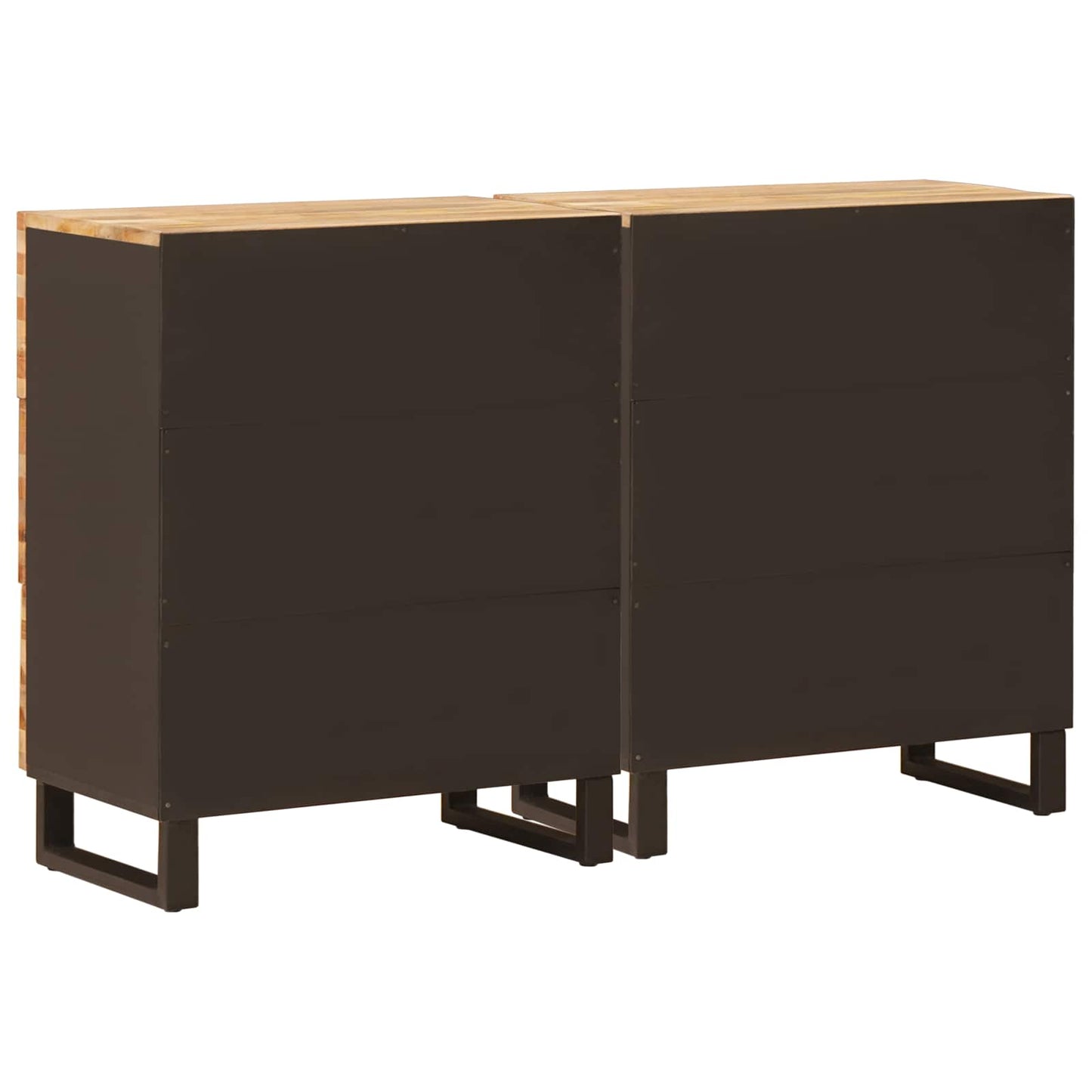 Servírovací Skříň 2 Ks 60 X 33 X 75 Cm Masivní Mangové Dřevo