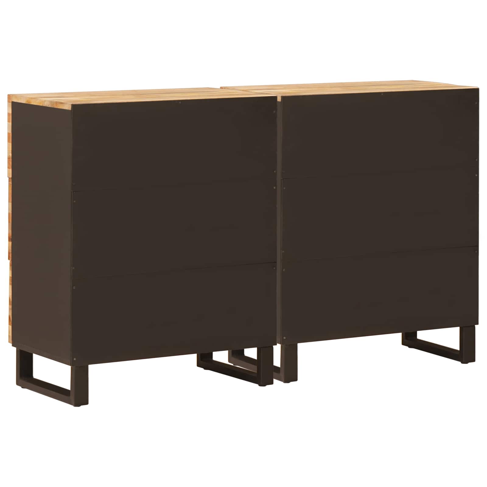 Servírovací Skříň 2 Ks 60 X 33 X 75 Cm Masivní Mangové Dřevo