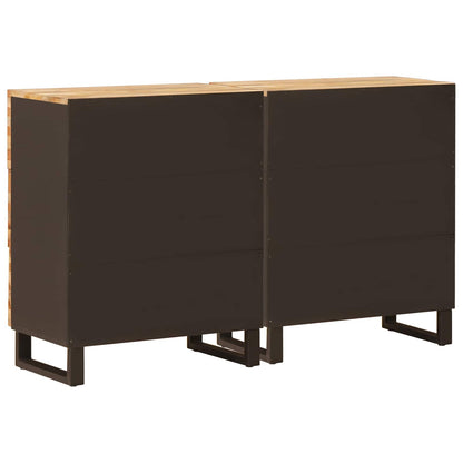 Servírovací Skříň 2 Ks 60 X 33 X 75 Cm Masivní Mangové Dřevo