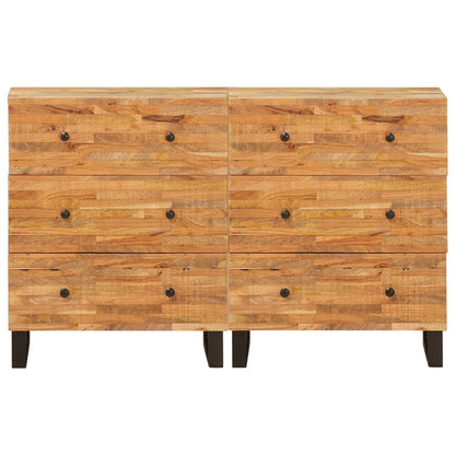 Servírovací Skříň 2 Ks 60 X 33 X 75 Cm Masivní Mangové Dřevo