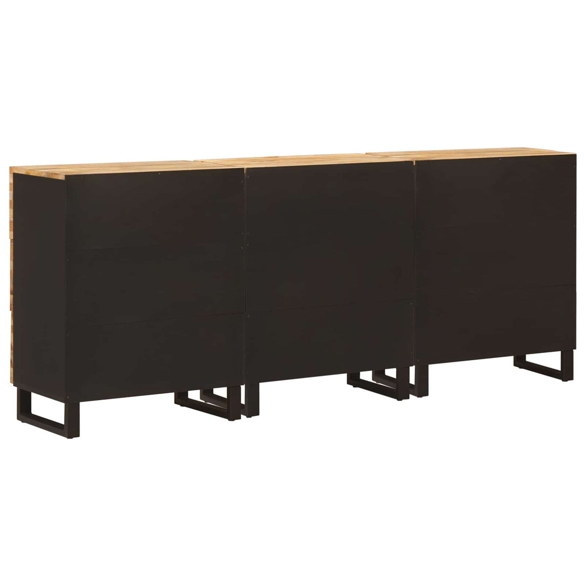 Servírovací Skříň 3 Ks 60 X 33 X 75 Cm Masivní Mangové Dřevo