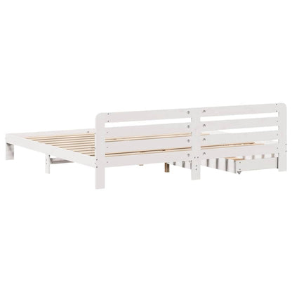 Postel Bez Matrace Bílá 200 X 200 Cm Masivní Borovice