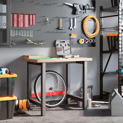 Pracovní Stůl Masivní Dubové Dřevo Obdélníkový